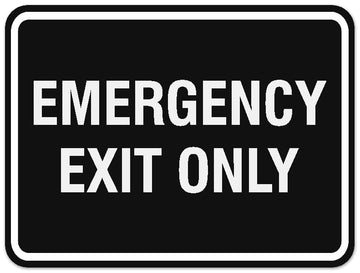 Signs ByLITA Classic Framed Emergency Exit Only Sign - Easy Installation | Durable Wall or Door